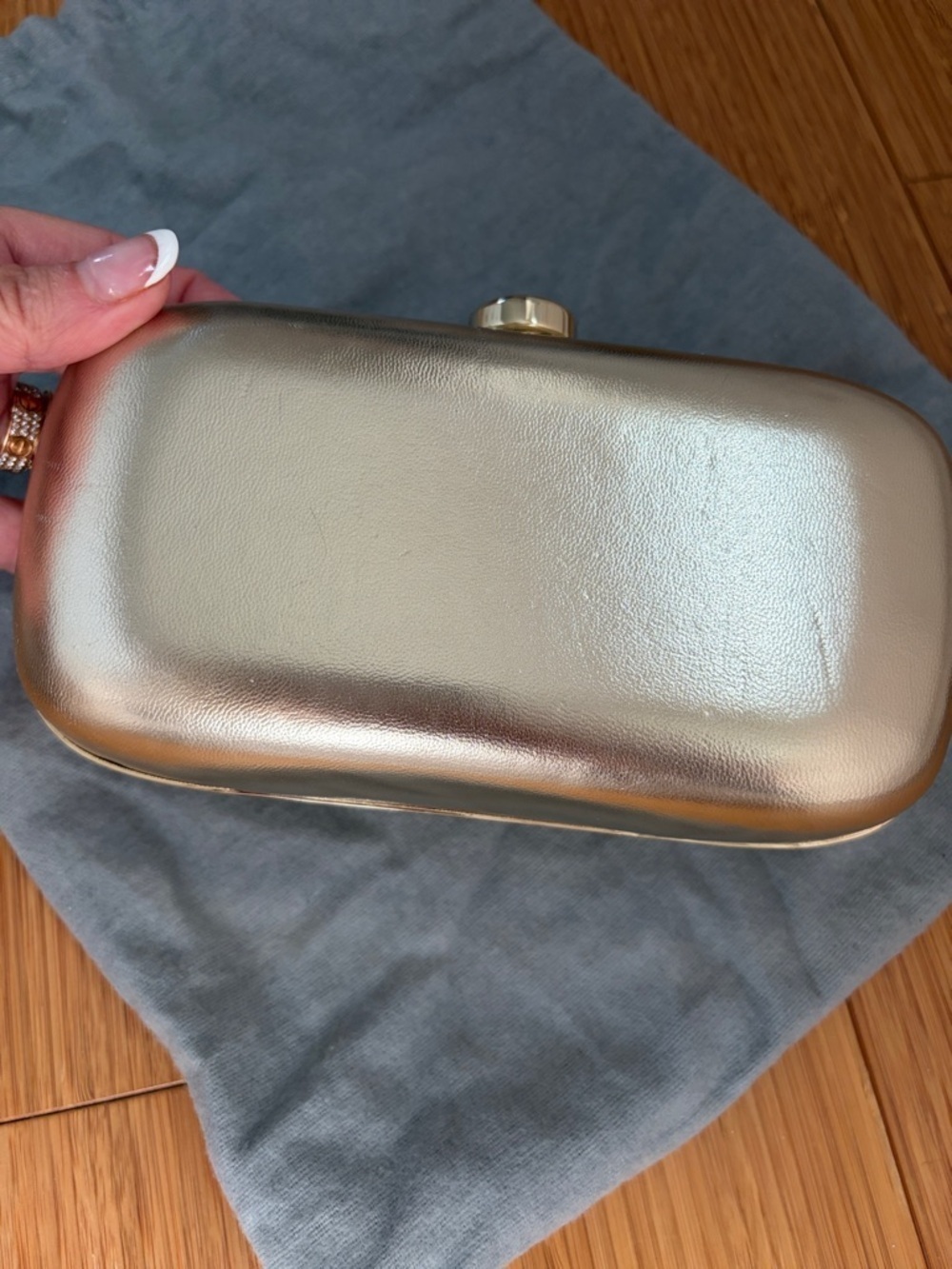 Polo Ralph Lauren Gold Clutch with Crystal Accent